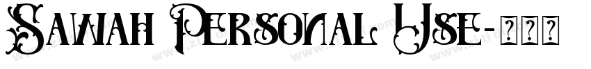Sawah Personal Use字体转换